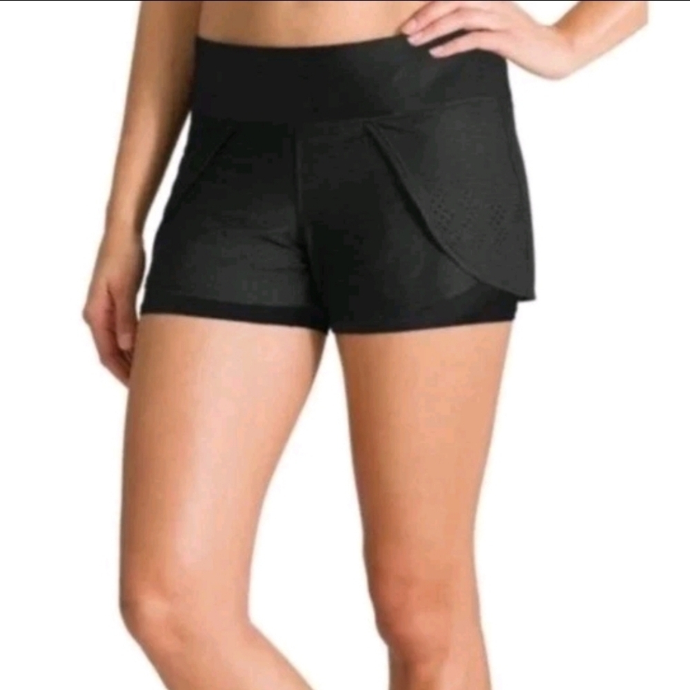 Athleta Prism 2-in-1 Lined Compression Running Shorts Activewear Women's M